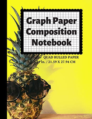 Graph Paper Composition Notebook: Grid Paper Notebook, Quad Ruled, 100 Sheets (Large, 8.5 X 11) (Graph Paper Notebooks) - 9781089366034