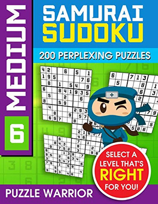 Medium Samurai Sudoku: 200 Perplexing Puzzles (Medium Sudoku Samurai) - 9781092176552
