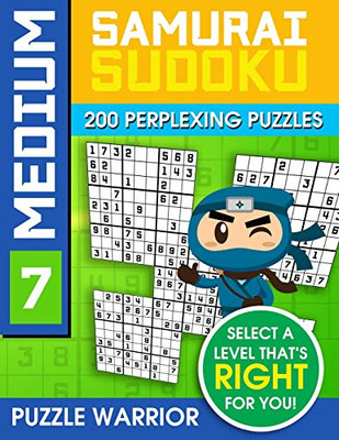 Medium Samurai Sudoku: 200 Perplexing Puzzles (Medium Sudoku Samurai) - 9781092177924