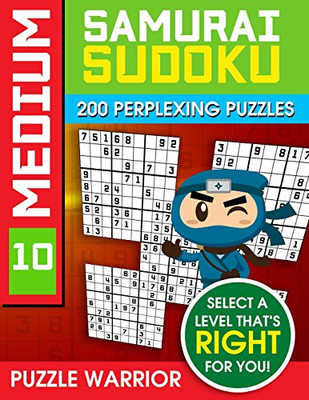 Medium Samurai Sudoku: 200 Perplexing Puzzles (Medium Sudoku Samurai) - 9781092183710