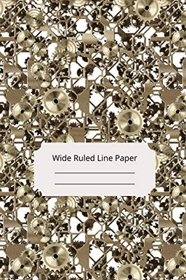 Steampunk Theme Art Wide Ruled Line Paper - 9781652241522