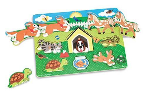 Melissa & Doug Pets Wooden Peg Puzzle (8 pcs)