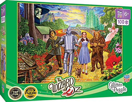 MasterPieces The - The Wizard of Oz Glitter 100Pc Glitter Puzzle, Licensed Puzzle Wizard of Oz, Assorted