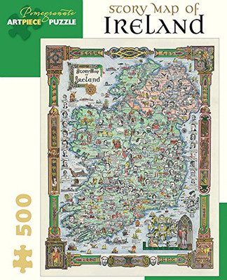 Pomegranate Story Map of Ireland 500-piece Jigsaw Puzzle