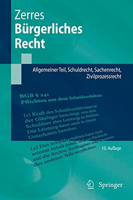 Bürgerliches Recht: Allgemeiner Teil, Schuldrecht, Sachenrecht, Zivilprozessrecht (Springer-Lehrbuch) (German Edition)