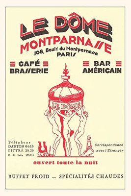 Vintage Journal Ad For French Cafe (Pocket Sized - Found Image Press Journals)