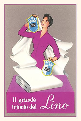 Vintage Journal Advertisement For Italian Linens (Pocket Sized - Found Image Press Journals)