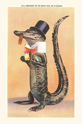 Vintage Journal Alligator In Top Hat (Pocket Sized - Found Image Press Journals)