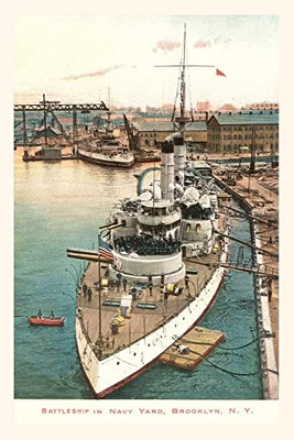 Vintage Journal Battleship In Navy Yard, Brooklyn, New York City (Pocket Sized - Found Image Press Journals)