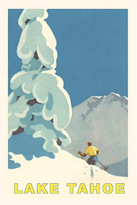 The Vintage Journal Big Snowy Tree And Skier, Lake Tahoe (Pocket Sized - Found Image Press Journals)