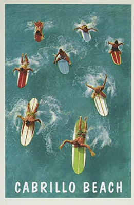 Vintage Journal Cabrillo Beach, Surfers (Pocket Sized - Found Image Press Journals)