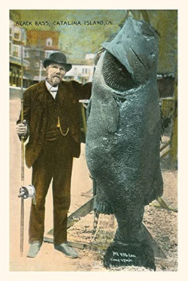 Vintage Journal Giant Black Bass, Catalina Island (Pocket Sized - Found Image Press Journals)