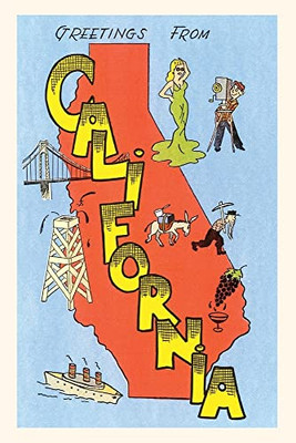 The Vintage Journal Greetings From California, Cartoon (Pocket Sized - Found Image Press Journals)