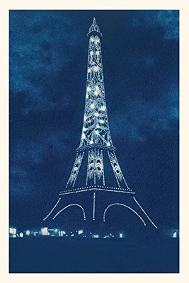 Vintage Journal Illuminated Eiffel Tower (Pocket Sized - Found Image Press Journals)