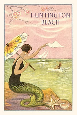 The Vintage Journal Mermaid With Parasol, Huntington Beach (Pocket Sized - Found Image Press Journals)