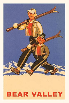 The Vintage Journal Mom And Boy With Skis On Shoulders, Bear Valley (Pocket Sized - Found Image Press Journals)