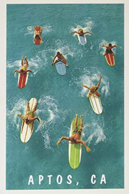 The Vintage Journal Surfers Paddling, Aptos, California (Pocket Sized - Found Image Press Journals)