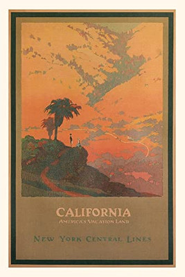 Vintage Journal Trevel Poster For California (Pocket Sized - Found Image Press Journals)