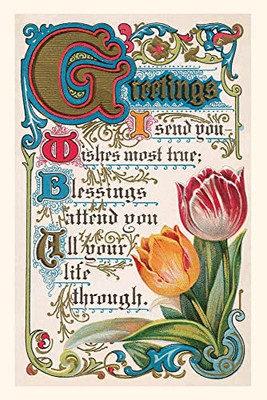 Vintage Journal Vintage Greetings With Tulips (Pocket Sized - Found Image Press Journals)