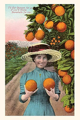 The Vintage Journal Woman Holding Oranges, (Pocket Sized - Found Image Press Journals)