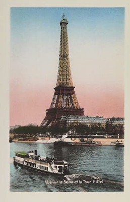 Vintage Journal Eiffel Tower And Seine (Pocket Sized - Found Image Press Journals)