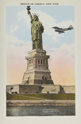 Vintage Journal Statue Of Liberty With Biplane, New York City (Pocket Sized - Found Image Press Journals)