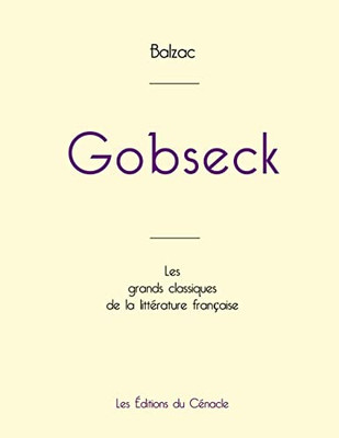 Gobseck De Balzac (Édition Grand Format) (French Edition)