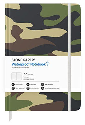 Stone Paper Camouflage Lined Notebook