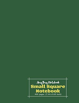 Math Notebook | Small Square Notebook | Square Grid Notebook | AmyTmy Notebook | 400 pages | 7.44 x 9.69 inch | Matte Cover