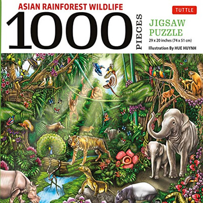 Asian Rainforest Wildlife - 1000 Piece Jigsaw Puzzle: Finished Size 29 In X 20 Inch (73.7 X 50.8 Cm)