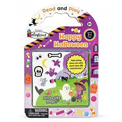 Happy Halloween Colorforms - Reusable Sticker Activity Book Clings For Toddlers, Ages 2-7