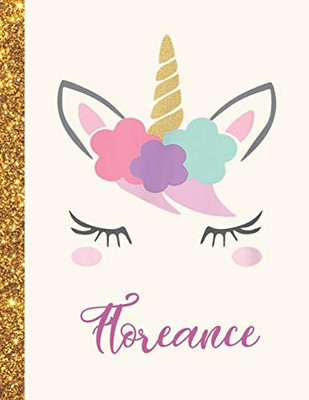 Floreance: Floreance Unicorn Personalized Black Paper SketchBook for Girls and Kids to Drawing and Sketching Doodle Taking Note Marble Size 8.5 x 11