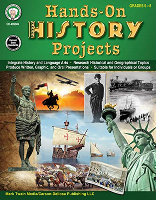 Mark Twain - Hands-On History Projects Resource Book, Workbook, 64 Pages, Grades 5–8
