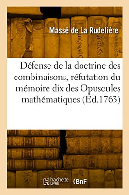 Défense de la doctrine des combinaisons (French Edition)