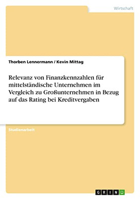 Relevanz von Finanzkennzahlen für mittelständische Unternehmen im Vergleich zu Großunternehmen in Bezug auf das Rating bei Kreditvergaben (German Edition)