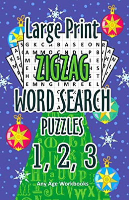 Large Print Zigzag Word Search Puzzles 1, 2, 3