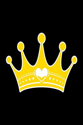 Princess with crown and heart yellow version: Notebook graph paper 120 pages 6x9 perfect as math book, sketchbook, workbook and diary for girls and women