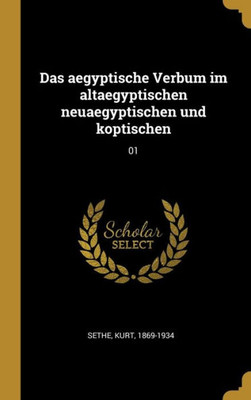 Das Aegyptische Verbum Im Altaegyptischen Neuaegyptischen Und Koptischen: 01 (German Edition)