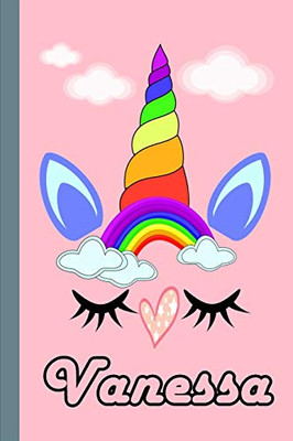 Vanessa:Personalized Unicorn Sketchbook For Girls With Pink Name: Vanessa:Personalized Unicorn Sketchbook For Girls With Pink Name Doodle, Sketch, Create!