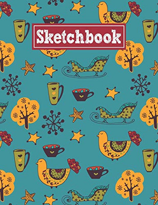 Sketchbook: 8.5 x 11 Notebook for Creative Drawing and Sketching Activities with Unique Christmas Themed Cover Design