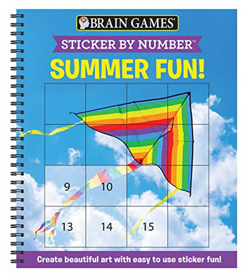 Brain Games - Sticker by Number: Summer Fun! (Square Stickers): Create Beautiful Art With Easy to Use Sticker Fun!