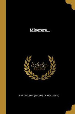 Miserere... (French Edition)