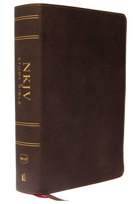 Nkjv Study Bible, Premium Calfskin Leather, Brown, Full-Color, Thumb Indexed, Comfort Print: The Complete Resource For Studying Godæs Word