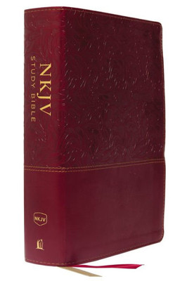 Nkjv Study Bible, Leathersoft, Red, Full-Color, Thumb Indexed, Comfort Print: The Complete Resource For Studying Godæs Word