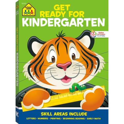 School Zone - Get Ready For Kindergarten Workbook - 256 Pages, Ages 5 To 6, Alphabet, Abcs, Letters, Tracing, Printing, Numbers 0-20, Early Math, Shapes, Patterns, Comparing, And More