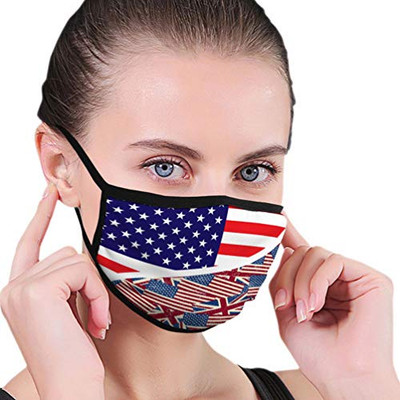 KENT HILL Outdoor Breath Mouth Shield Seamless Pattern with Flags One Size