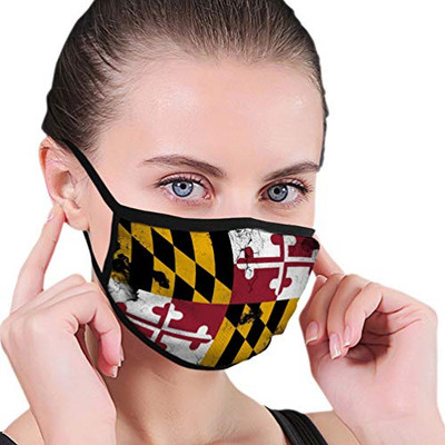 Anti Dust Mouth Shield Reusable Mouth Cover maryland rusty grunge flag usable texture maryland rusty grunge flag Polyester Covers