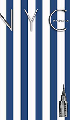 NYC Chrysler building blue and white stipe grid page style $ir Michael Limited edition - Hardcover