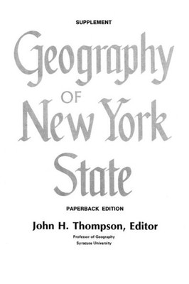 Geography Of New York State Supplement (New York State Series)