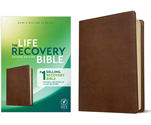 NLT Life Recovery Bible, Second Edition (LeatherLike, Rustic Brown)